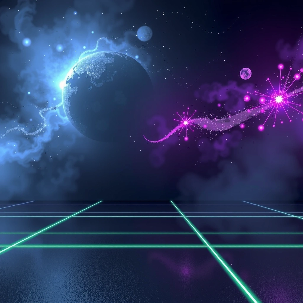 Fondo cósmico de gaming moderno